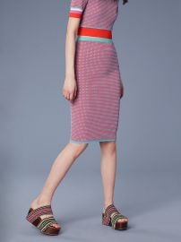 Fitted Jacquard Pencil Skirt at DvF